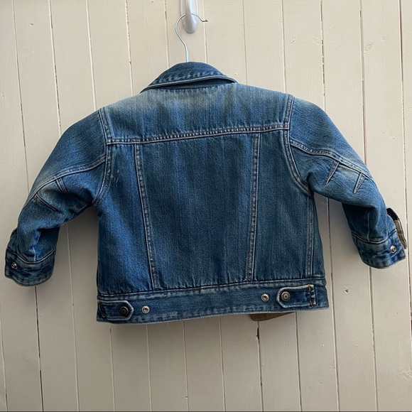 Vintage baby Gap jean jacket Sherpa lined Toddler size 3 - Picture 3 of 13